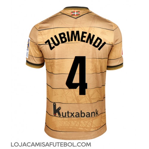 Camisa de Futebol Real Sociedad Martin Zubimendi #4 Equipamento Secundário 2024-25 Manga Curta